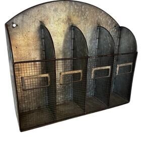 Galvanized, rustic farmhouse, organizer decor
